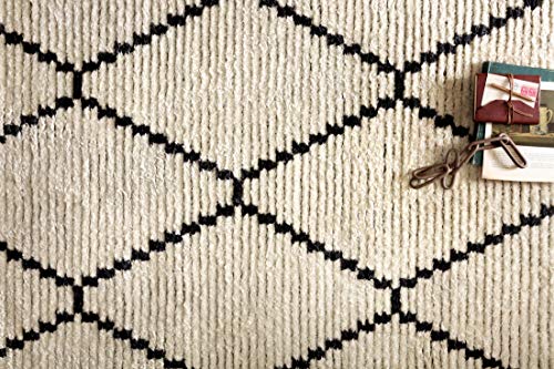 Loloi Chris Loves Julia x Alice ALI-04 Cream/Charcoal Geometric Area Rug 7'-9" x 10'