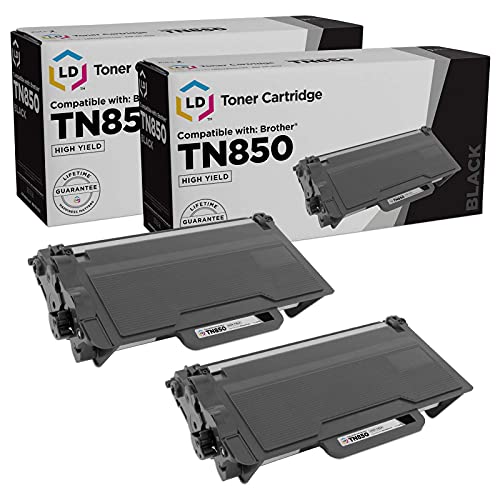 LD Products Compatible Toner Cartridge Replacement for Brother TN850 TN 850 TN-850 High Yield (Black, 2-Packs) for use in DCP-L5500DN DCP-L5600DN DCP-L5650DN DCP-L6600DW HL-L5000D, HL-L5100DN