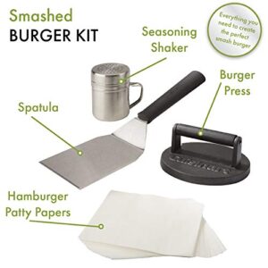 Cuisinart CSBK-400, Smashed Burger Kit, Cast Iron