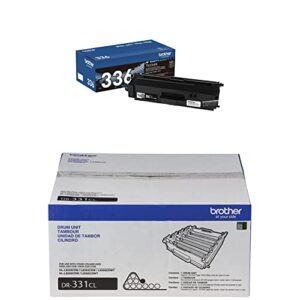 brother tn336bk (tn-336bk) high yield black toner cartridge and dr331cl (dr-331cl) replacement-drum unit