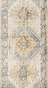 Loloi II Isadora Collection ISA-01 Oatmeal/Silver, Transitional 2'-0" x 3'-0" Accent Rug