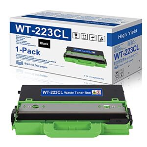mitocolor 1 pack black wt-223cl waste toner box compatible for brother wt223cl waste container replacement for hl-l3210cw l3230cdw l3270cdw l3290cdw mfc-l3710cw l3750cdw l3770cdw printer