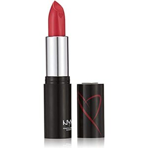 nyx professional makeup shout loud satin lipstick, infused with shea butter – 21st (hot pink)