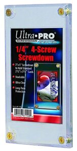 ultra pro 1/4″ screwdown recessed trading card holder ( packaging may vary )