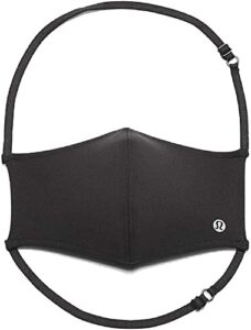 lululemon athletica double strap face mask (black), one size
