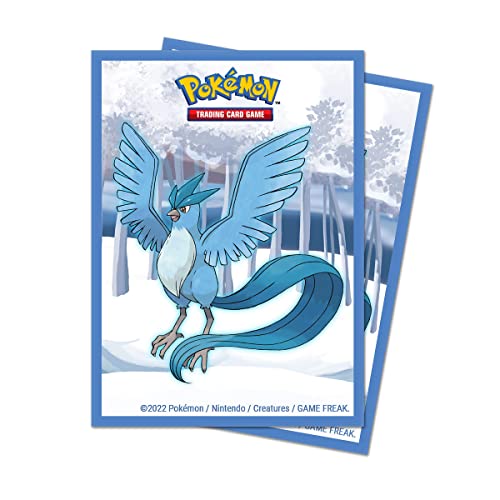 Ultra PRO - Pokémon Gallery Series Frosted Forest 65ct Standard Size Card Deck Protectors - Protect Your Collectible Trading Cards, and Gaming Cards with ChromaFusion Tech to Prevent Wear and Tear