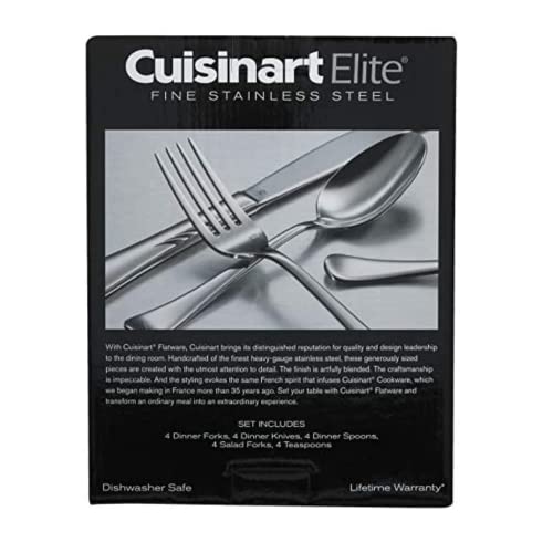 Cuisinart 20 Piece, Trevoux flatware set, Silver