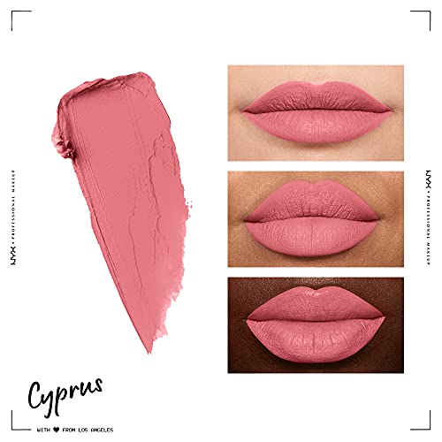 NYX PROFESSIONAL MAKEUP Soft Matte Lip Cream, Lightweight Liquid Lipstick - Cyprus (Light Pastel Pink)