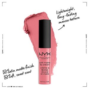 NYX PROFESSIONAL MAKEUP Soft Matte Lip Cream, Lightweight Liquid Lipstick - Cyprus (Light Pastel Pink)