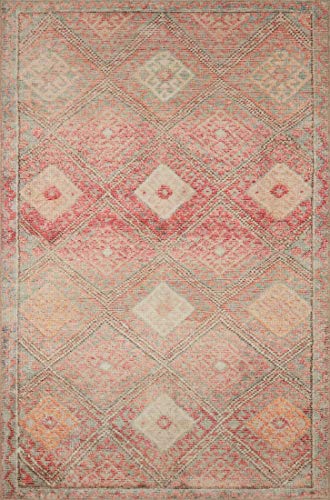 Loloi Justina Blakeney x Malik Collection MAL-01 Dove/Sunset Contemporary 7'-6" x 9'-6" Area Rug