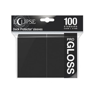 ultra pro e-15601 eclipse gloss standard sleeves (100 pack) -jet black