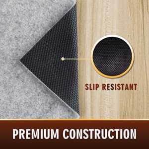 MAYSHINE - 2' x 3' - Dual Layer Felt + Rubber Rug Pad Grip Cushion | Non Slip Mat Protects Hard Floors, Secures Rug Position, and Reduces Noise