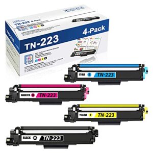 guloya compatible tn223bk tn223c tn223m tn223y cartridge tn223 replacement for brother toner work for mfc-l3750cdw l3730cdw hl-3270cdw 3230cdn dcp-l3510cdw dcp-l3550cdw printer toner cartridge