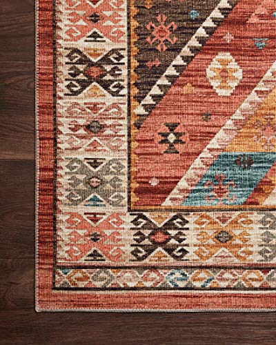 Loloi II Zion Collection ZIO-05 RED/Multi, Traditional 7'-6" x 9'-6" Area Rug