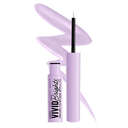 NYX PROFESSIONAL MAKEUP Vivid Brights Liquid Liner, Smear-Resistant Eyeliner with Precise Tip - Lilac Pink