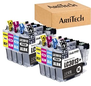 artitech compatible for brother lc3013 ink cartridges lc-3013 (2 black, 2 cyan, 2 magenta, 2 yellow) works with brother mfc-j491dw mfc-j497dw mfc-j690dw mfc-j895dw printers