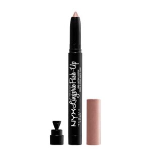 nyx professional makeup lip lingerie push-up long lasting plumping lipstick – lace detail (nude pink beige)
