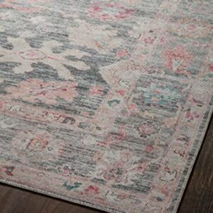 Loloi II Elysium Collection ELY-02 Graphite/Multi, Traditional 7'-6" x 9'-6" Area Rug