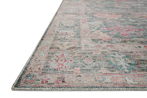 Loloi II Elysium Collection ELY-02 Graphite/Multi, Traditional 7'-6" x 9'-6" Area Rug