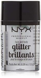 nyx professional makeup face & body glitter, ice (pack of 2)