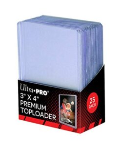 3x4 ultra pro premium toploaders – 5 packs of 25