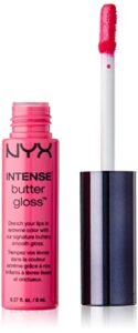 nyx professional makeup intense butter gloss, pink macaroon