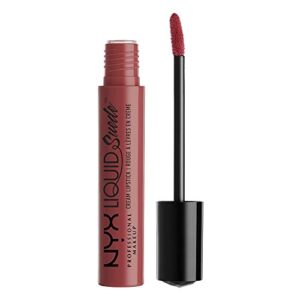 nyx professional makeup liquid suede cream lipstick – soft spoken (pink with light gold iridescence)