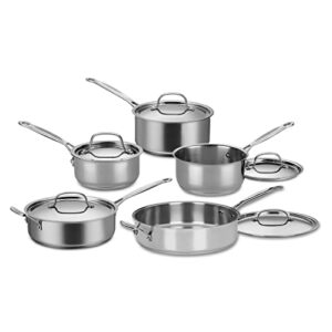 cuisinart m77-10 10 piece chef’s classic stainless collection, cookware set
