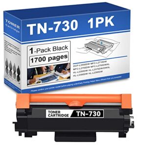 tink (1 pack) tn730 compatible tn-730 black toner cartridge replacement for brother dcp-l2550dw mfc-l2710dw mfc-l2750dw mfc-l2750dwxl printer toner.