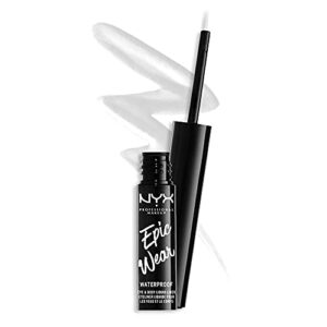 nyx professional makeup epic wear liquid liner, long-lasting waterproof eyeliner – white
