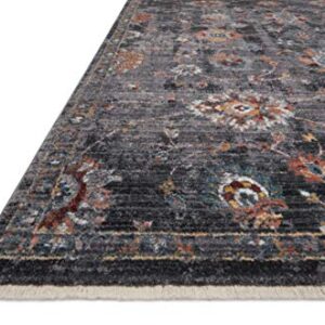 Loloi II Samra Collection SAM-08 Charcoal/Multi, Transitional 7'-10" x 10' Area Rug