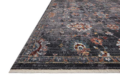 Loloi II Samra Collection SAM-08 Charcoal/Multi, Transitional 7'-10" x 10' Area Rug