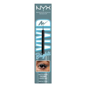 NYX PROFESSIONAL MAKEUP Vivid Brights Liquid Liner, Smear-Resistant Eyeliner with Precise Tip - Cyan Simp