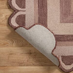 Loloi Justina Blakeney x Buena Onda Collection BUE-02 Clay/Blush, Contemporary 7'-9" x 9'-9" Area Rug