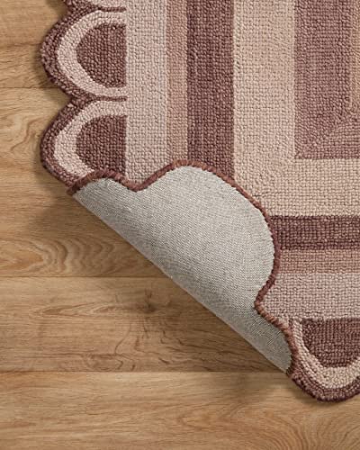 Loloi Justina Blakeney x Buena Onda Collection BUE-02 Clay/Blush, Contemporary 7'-9" x 9'-9" Area Rug