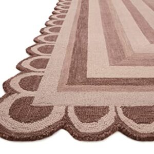 Loloi Justina Blakeney x Buena Onda Collection BUE-02 Clay/Blush, Contemporary 7'-9" x 9'-9" Area Rug