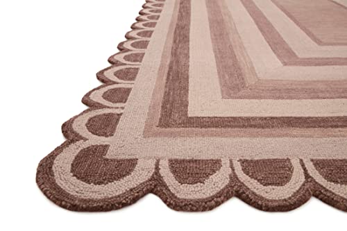 Loloi Justina Blakeney x Buena Onda Collection BUE-02 Clay/Blush, Contemporary 7'-9" x 9'-9" Area Rug