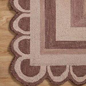 Loloi Justina Blakeney x Buena Onda Collection BUE-02 Clay/Blush, Contemporary 7'-9" x 9'-9" Area Rug