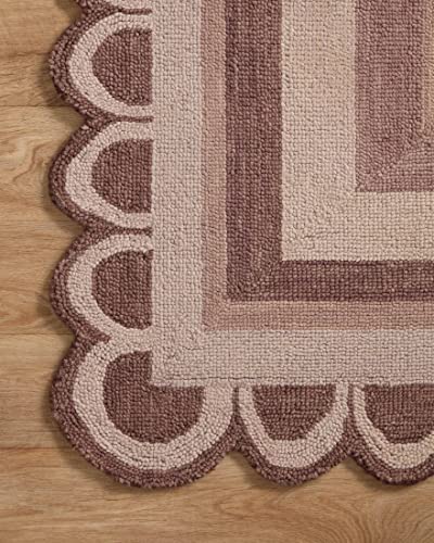 Loloi Justina Blakeney x Buena Onda Collection BUE-02 Clay/Blush, Contemporary 7'-9" x 9'-9" Area Rug