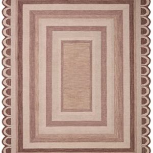 Loloi Justina Blakeney x Buena Onda Collection BUE-02 Clay/Blush, Contemporary 7'-9" x 9'-9" Area Rug