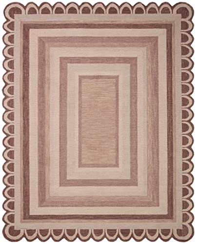 Loloi Justina Blakeney x Buena Onda Collection BUE-02 Clay/Blush, Contemporary 7'-9" x 9'-9" Area Rug