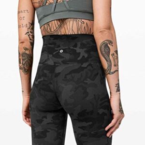 Lululemon Align Stretchy Full Length Yoga Pants - Women’s Workout Leggings, High-Waisted Design, Breathable, Sculpted Fit, 28 Inch Inseam, Incognito Camo Multi Grey, 4