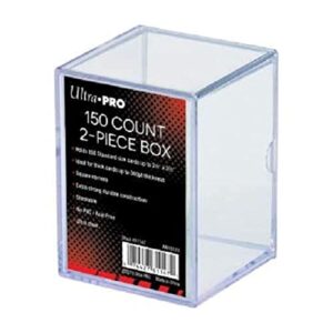 ultra pro 81147 2-piece 150 count clear card storage box