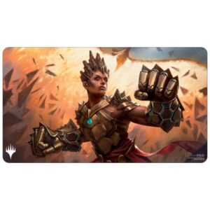 ultra pro – magic: the gathering phyrexia all will be one – collectible card playmat (neyali, suns’ vanguard) perfect for protecting collectible cards during gameplay, great use as mouse pad, desk pad