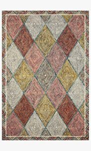 loloi ii spectrum collection spe-02 turquoise/fiesta, contemporary 2′-0″ x 5′-0″ accent rug