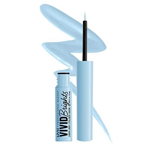 NYX PROFESSIONAL MAKEUP Vivid Brights Liquid Liner, Smear-Resistant Eyeliner with Precise Tip - Blue Thang