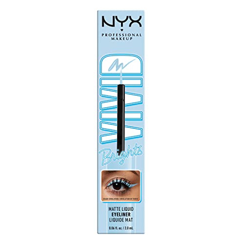 NYX PROFESSIONAL MAKEUP Vivid Brights Liquid Liner, Smear-Resistant Eyeliner with Precise Tip - Blue Thang