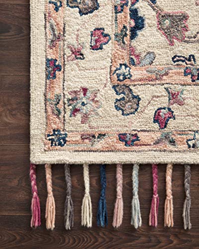 Loloi II Elka Collection ELK-02 Ivory/Multi, Transitional 7'-9" x 9'-9" Area Rug