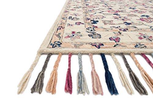 Loloi II Elka Collection ELK-02 Ivory/Multi, Transitional 7'-9" x 9'-9" Area Rug