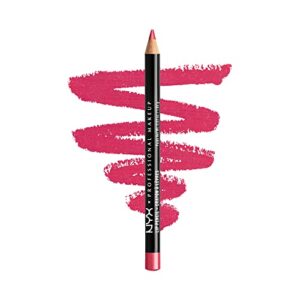 nyx professional makeup slim lip pencil, long-lasting creamy lip liner – edge pink